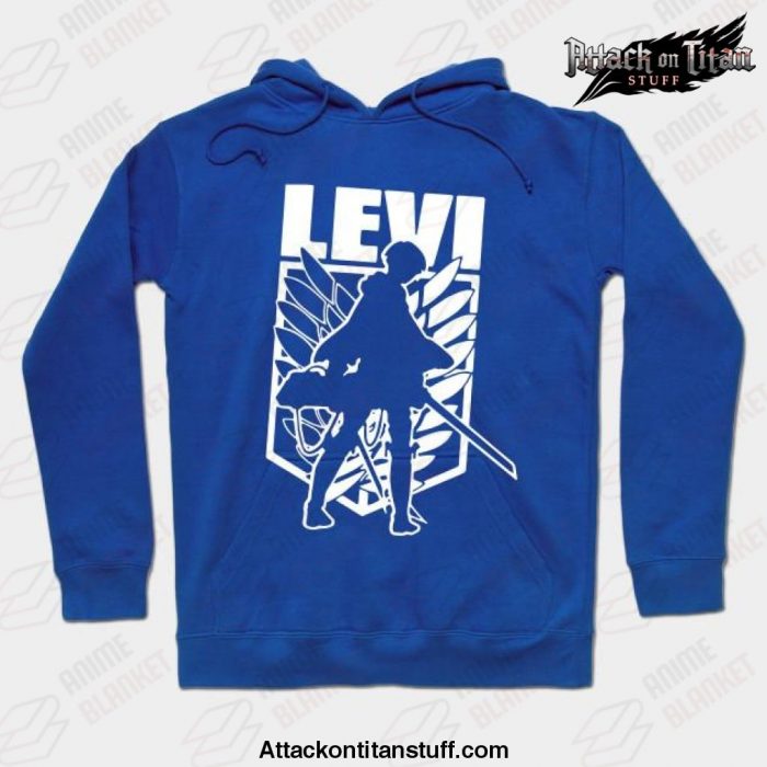 levi ackerman attack on titan cool hoodie blue s 687 - Attack On Titan Merch