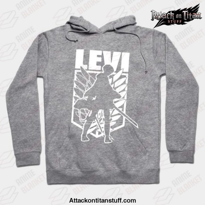 levi ackerman attack on titan cool hoodie gray s 384 - Attack On Titan Merch