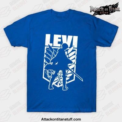 levi ackerman attack on titan cool t shirt blue s 624 - Attack On Titan Merch