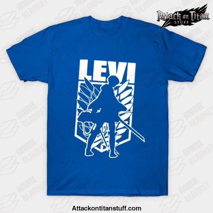 levi ackerman attack on titan cool t shirt blue s 624 - Attack On Titan Merch