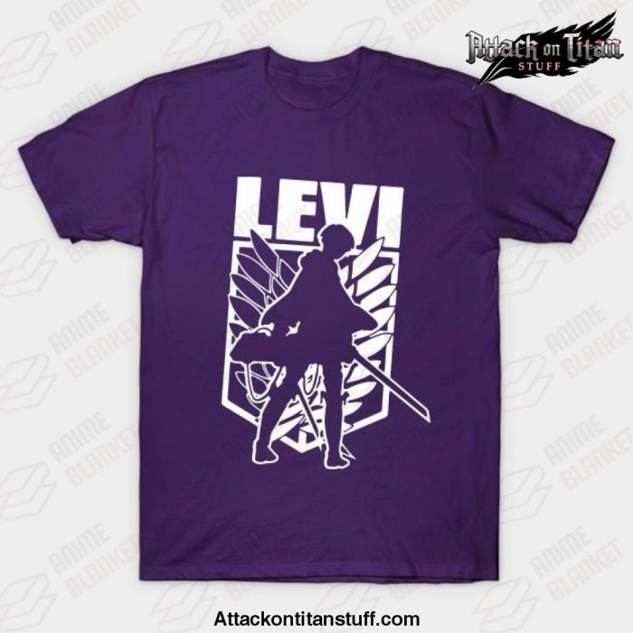 levi ackerman attack on titan cool t shirt purple s 261 - Attack On Titan Merch