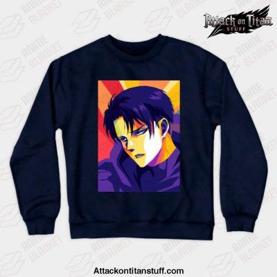 levi ackerman pop art sweatshirt gray s 878 - Attack On Titan Merch