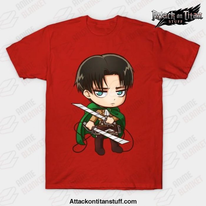 levi attack on titan t shirt red s 818 - Attack On Titan Merch