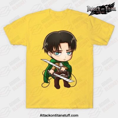 levi attack on titan t shirt yellow s 780 - Attack On Titan Merch