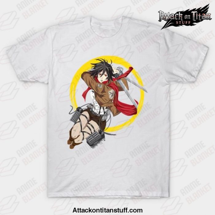 mikasa attack on titan t shirt white s 865 - Attack On Titan Merch