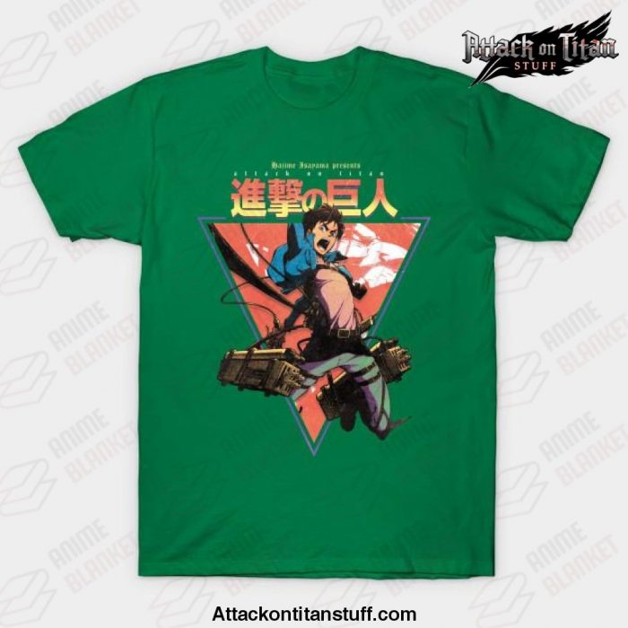 shingeki no kyojin t shirt green s 948 - Attack On Titan Merch