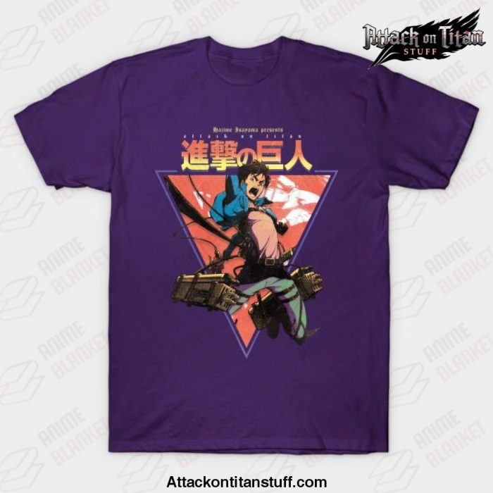 shingeki no kyojin t shirt purple s 532 - Attack On Titan Merch