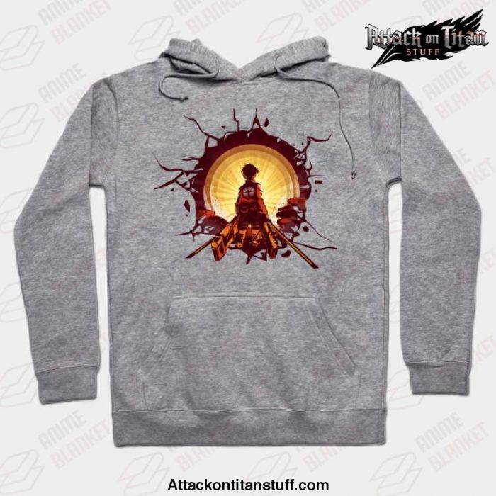 surprise attack hoodie gray s 260 - Attack On Titan Merch