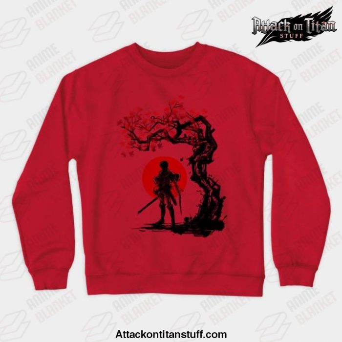 titan shifter under the sun crewneck sweatshirt red s 237 - Attack On Titan Merch