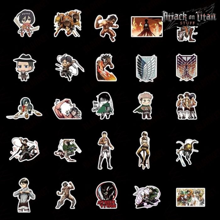 100pcspack attack on titan stickers diy graffiti waterproof 248 1 - Attack On Titan Merch