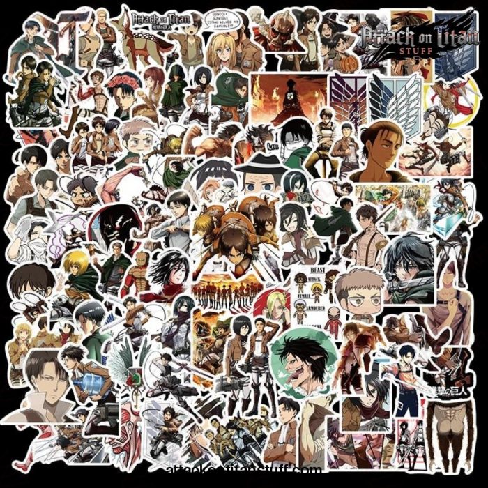 100pcspack attack on titan stickers diy graffiti waterproof 826 1 - Attack On Titan Merch