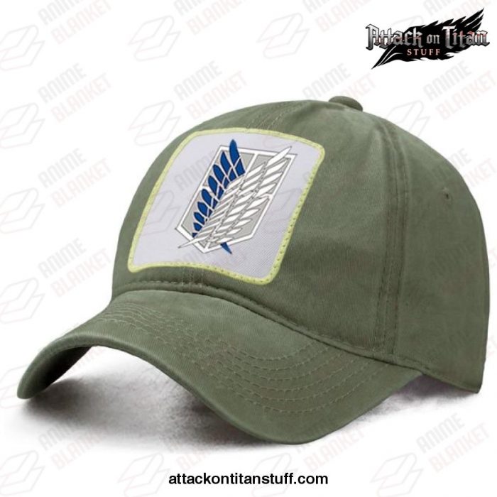 2021 attack on titan baseball cap drak green 289 1 - Attack On Titan Merch