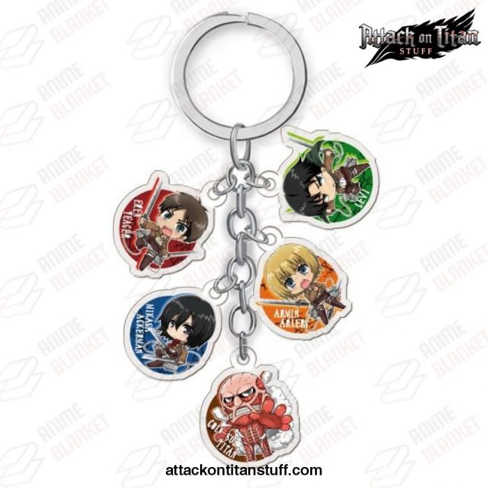 5 pieces attack on titan keychain figure h02 436 1 - Attack On Titan Merch