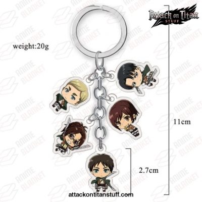 5 pieces attack on titan keychain figure h03 648 1 - Attack On Titan Merch