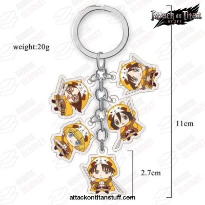 5 pieces attack on titan keychain figure h09 652 1 - Attack On Titan Merch