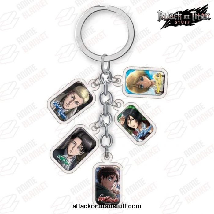 5 pieces attack on titan keychain figure h11 391 1 - Attack On Titan Merch