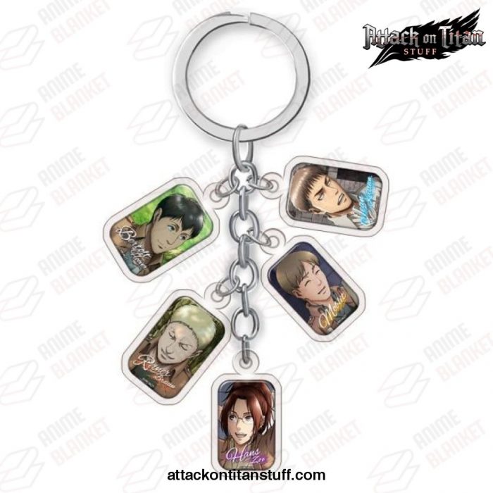 5 pieces attack on titan keychain figure h12 152 1 - Attack On Titan Merch