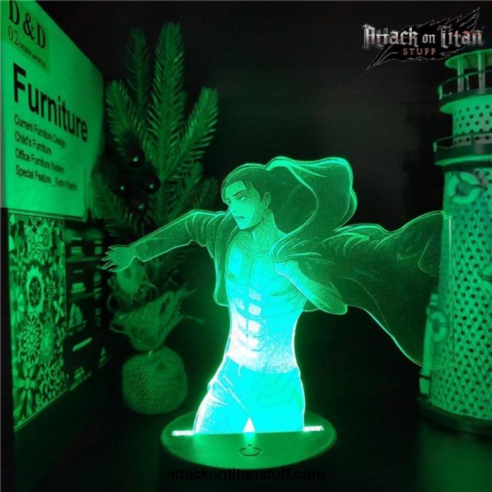 attack on titan 3d lamp eren jaeger night light 146 1 - Attack On Titan Merch