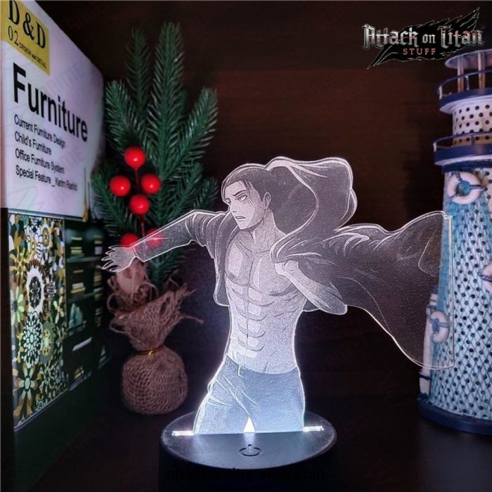 attack on titan 3d lamp eren jaeger night light 412 1 - Attack On Titan Merch