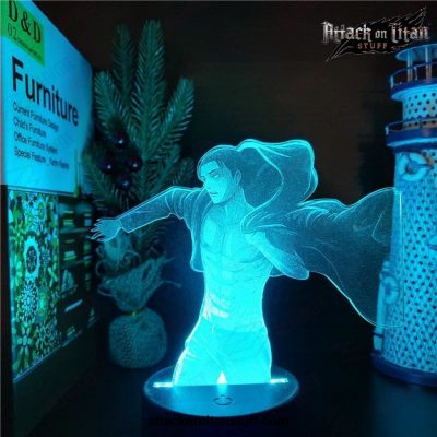 attack on titan 3d lamp eren jaeger night light 867 1 - Attack On Titan Merch