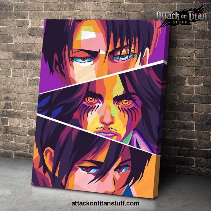 attack on titan face color wall art 742 1 - Attack On Titan Merch