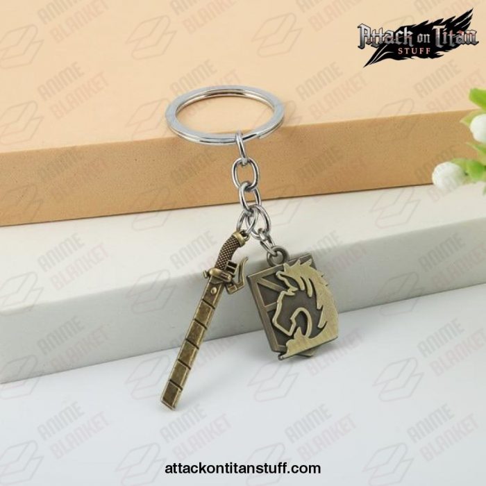 attack on titan keychain metal bronze pendant style 2 615 1 - Attack On Titan Merch