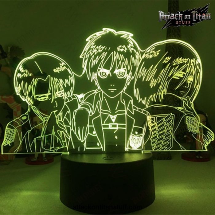 attack on titan lamp levi mikasa eren jaeger acrylic figure 3d night light 760 1 - Attack On Titan Merch