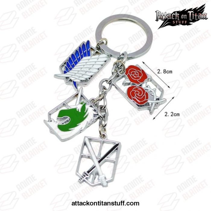 attack on titan logo metal keychain 214 1 - Attack On Titan Merch