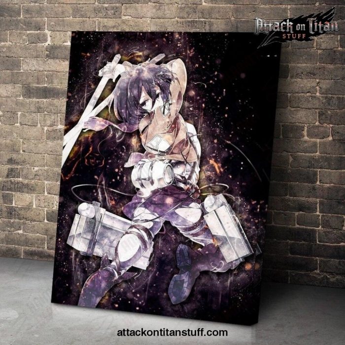 attack on titan mikasa fight color wall art 506 1 - Attack On Titan Merch