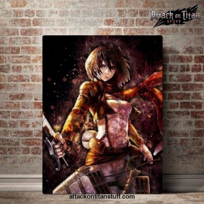 attack on titan mikasa lady color wall art 535 1 - Attack On Titan Merch