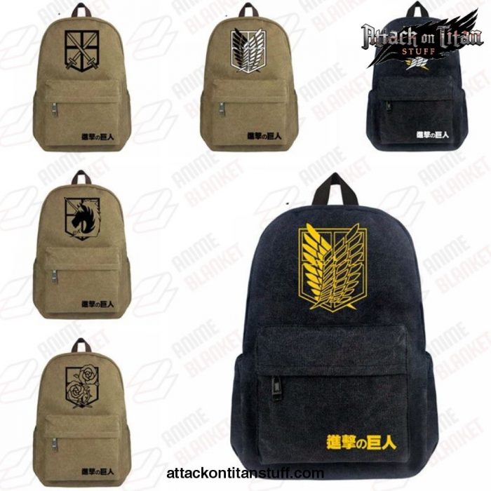 attack on titan scouting legion canvas backpacks 928 1 - Attack On Titan Merch