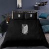 attack on titan wings of freedom emblem logo black bedding set 863 1 - Attack On Titan Merch