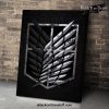 attack on titan wings of freedom emblem logo black wall art 108 1 - Attack On Titan Merch