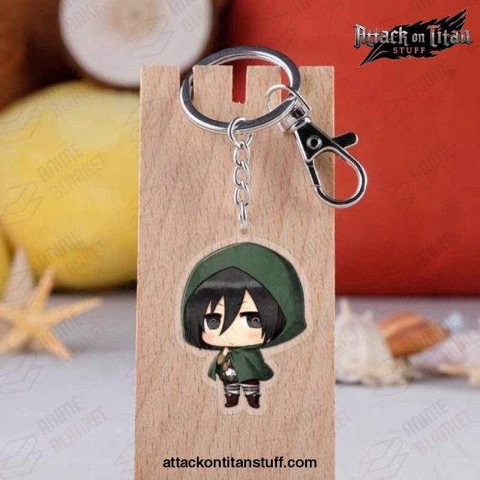 cute attack on titan chibi keychain mikasa 685 1 - Attack On Titan Merch