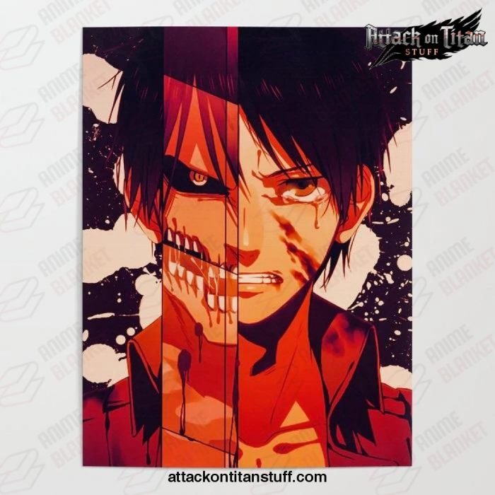 eren yeager half face titan wall art 861 1 - Attack On Titan Merch