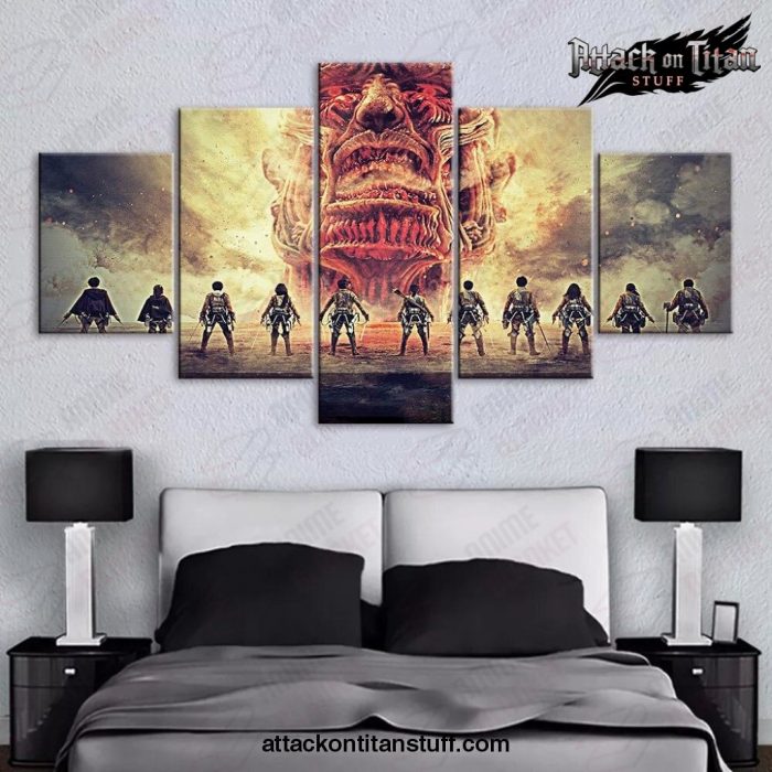 new 5 pieces attack on titan canvas wall art 581 1 - Attack On Titan Merch