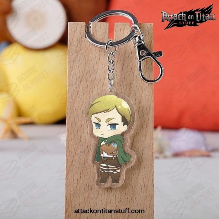 new attack on titan keychain figure erwin smith 558 1 - Attack On Titan Merch