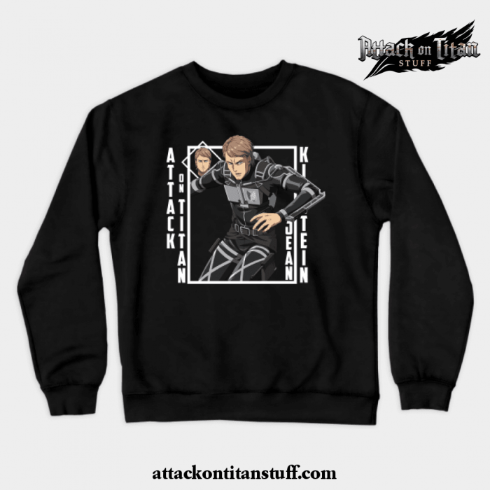 attack on titan jean kirstein crewneck sweatshirt black s 618 - Attack On Titan Merch