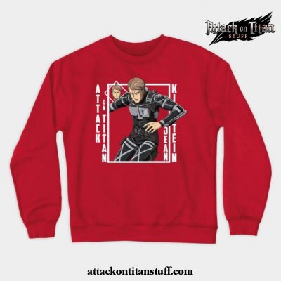 attack on titan jean kirstein crewneck sweatshirt red s 420 - Attack On Titan Merch