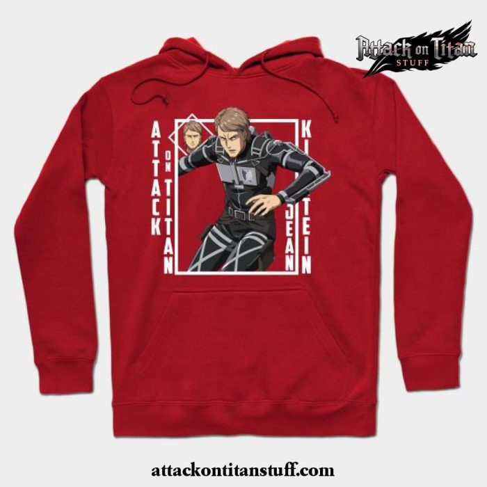 attack on titan jean kirstein hoodie red s 748 - Attack On Titan Merch