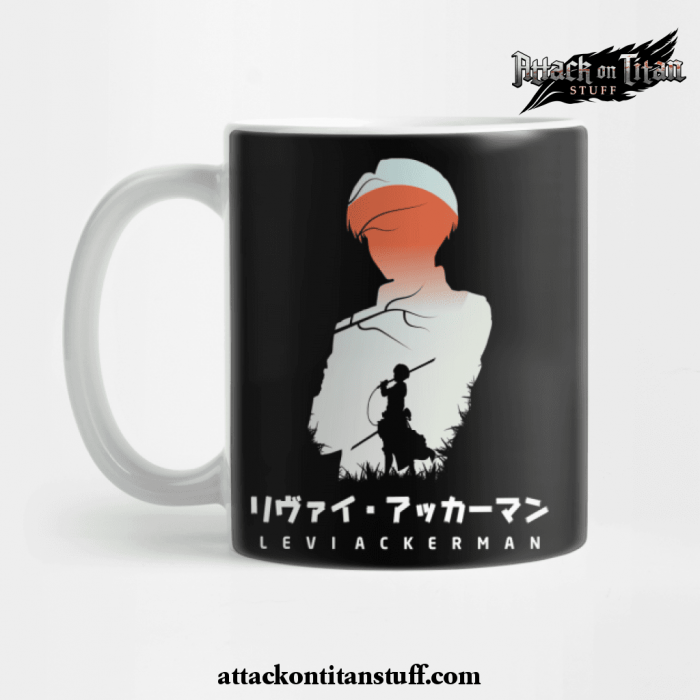 attack on titan levi negative space mug 358 - Attack On Titan Merch