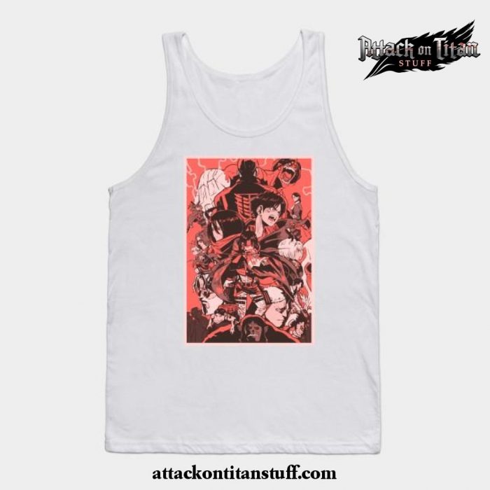 attack on titans design tank top white s 794 - Attack On Titan Merch