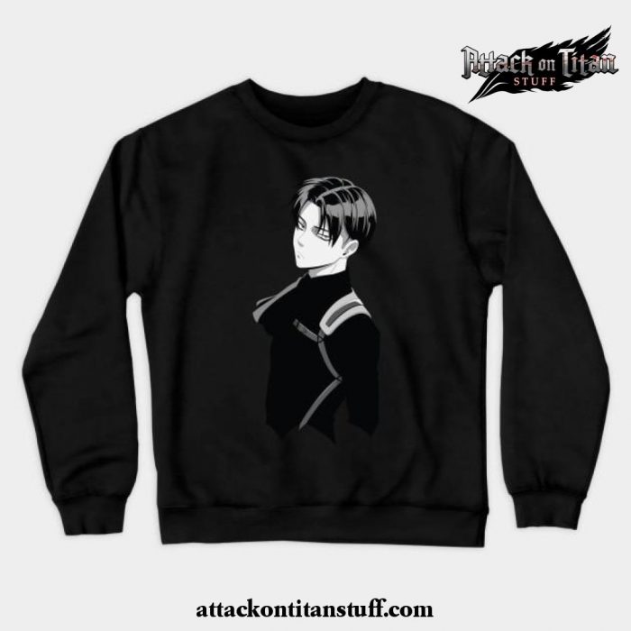 black levi ackerman crewneck sweatshirt s 426 - Attack On Titan Merch