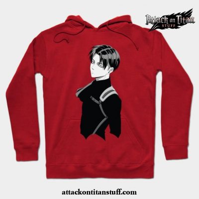 black levi ackerman hoodie red s 637 - Attack On Titan Merch