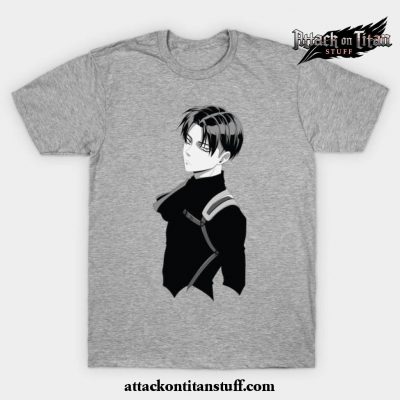 black levi ackerman t shirt gray s 923 - Attack On Titan Merch