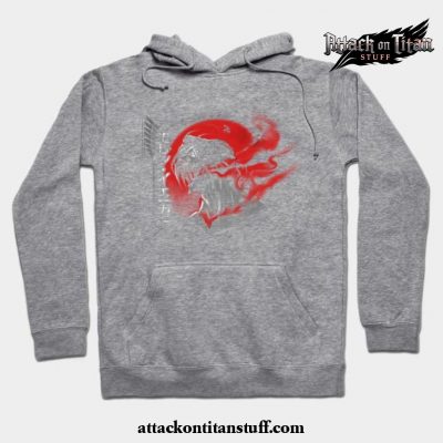 eren aot hoodie gray s 715 - Attack On Titan Merch