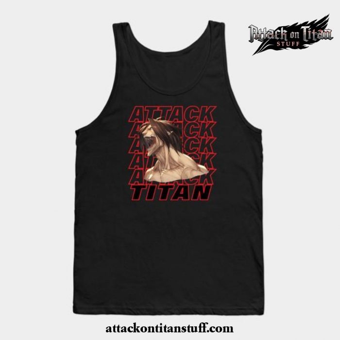 eren jaeger titan scream tank top black s 568 - Attack On Titan Merch