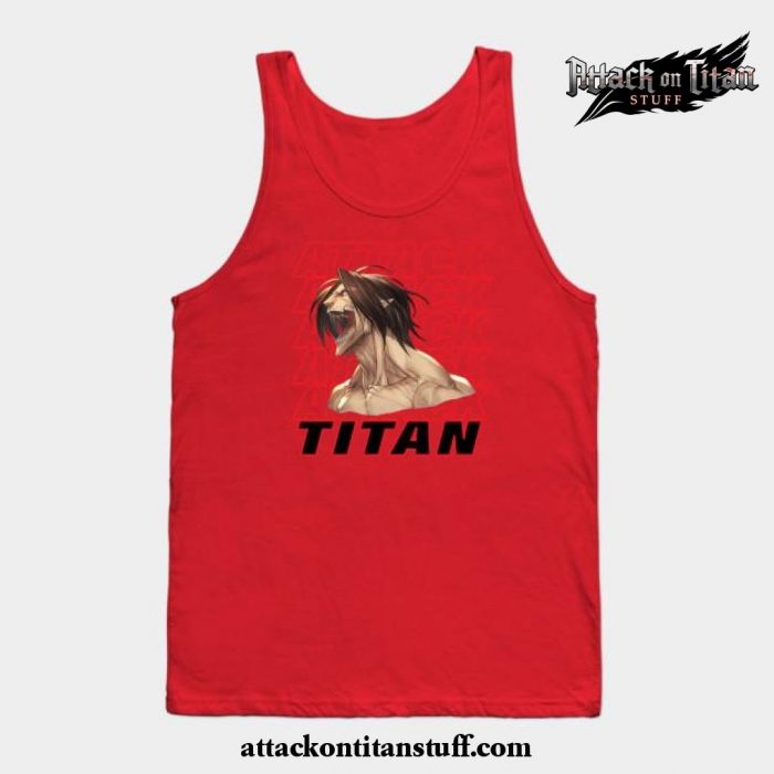 eren jaeger titan scream tank top red s 527 - Attack On Titan Merch