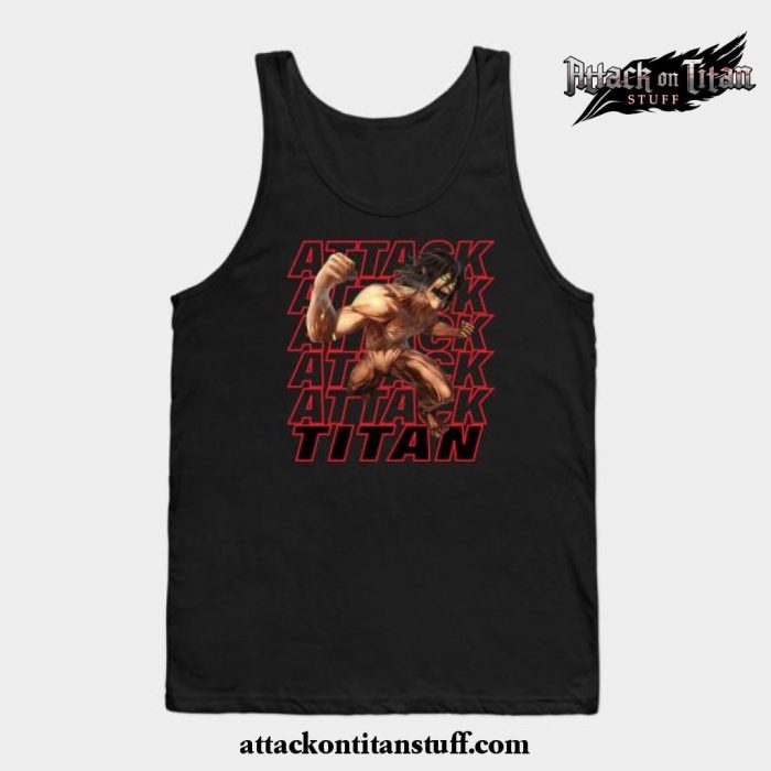 eren jaeger titan tank top black s 677 - Attack On Titan Merch