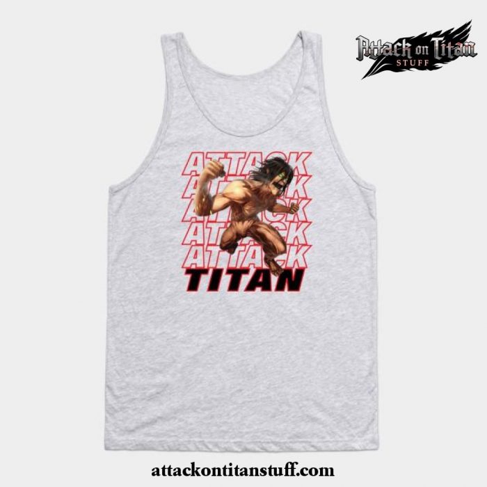 eren jaeger titan tank top gray s 458 - Attack On Titan Merch